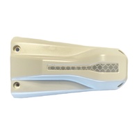 JUBEL FRONT FORK COVER WHITE LEFT OR RIGHT SIDE PLASTIC WITH REFLECTIVE STRIP