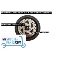 WideWheel Pro Rear 500W Motor with Tyre & Brake Disc | Complete Replacement Unit