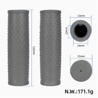 Grips Handlebar Rubber Grey Ninebot Xiaomi with Groove